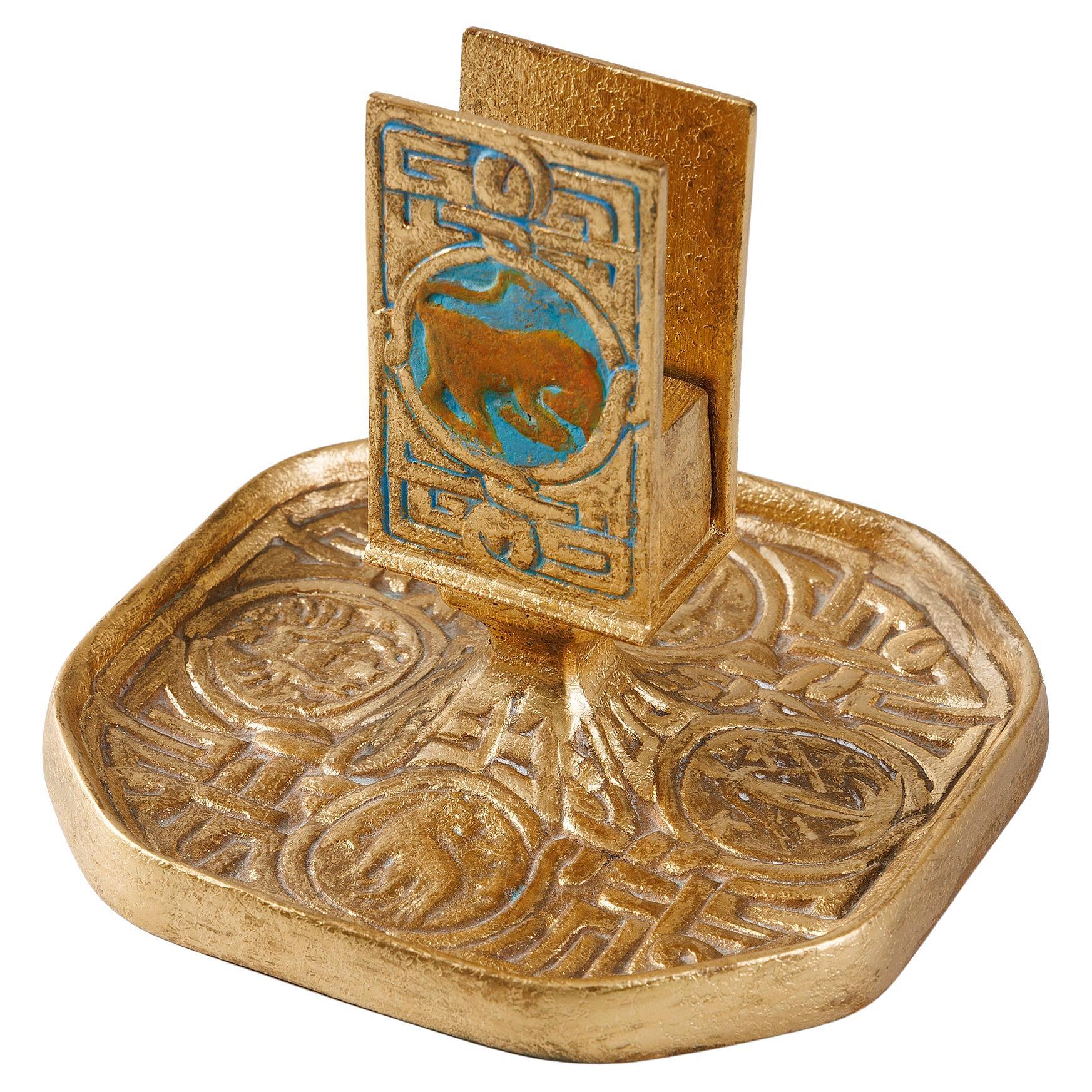 Tiffany Studios New York "Zodiac" Match Box Holder