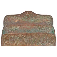 Tiffany Studios New York Zodiac Patinated Bronze Letter Rack, Circa 1910