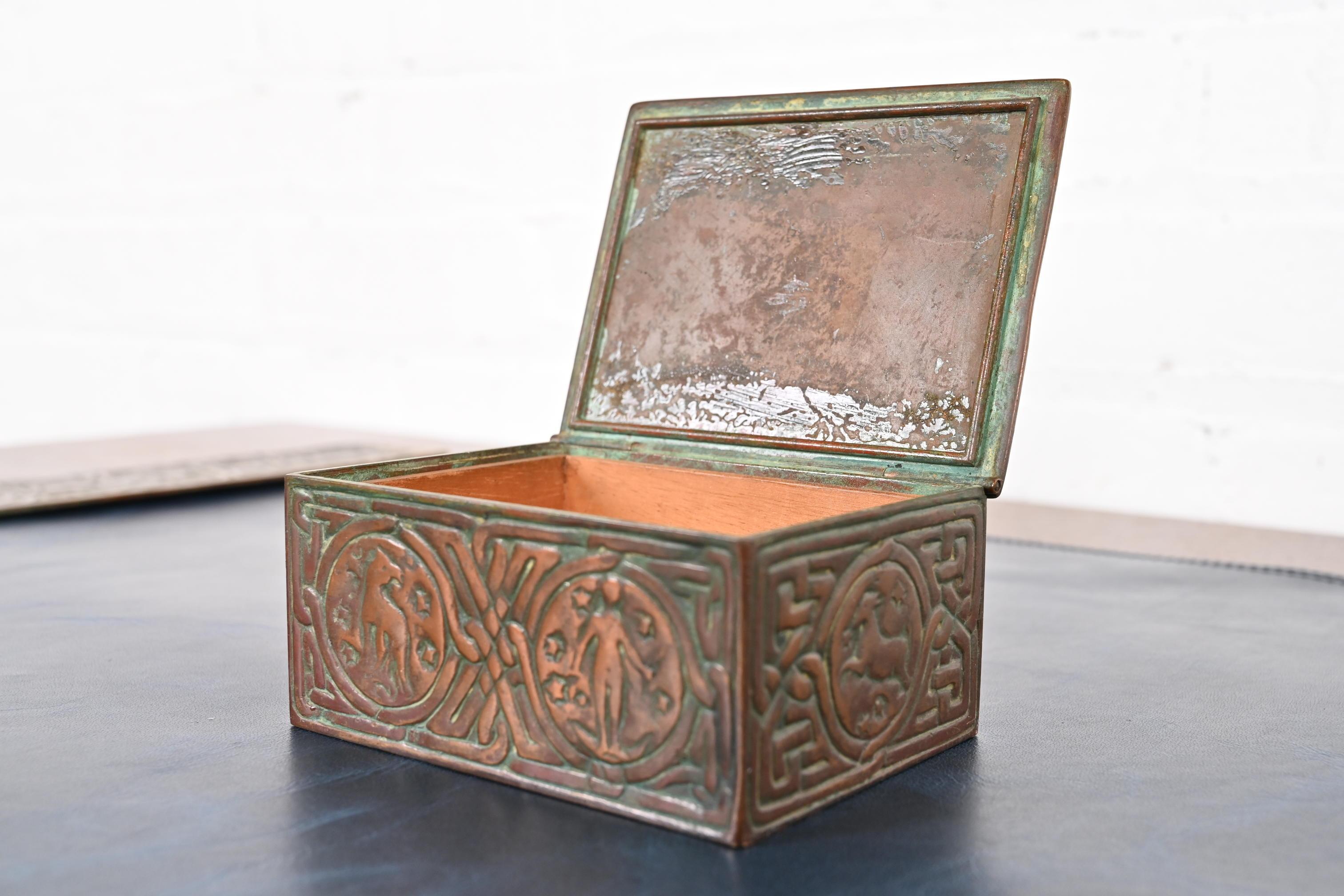 Tiffany Studios New York Zodiac Pattern Bronze Box 2