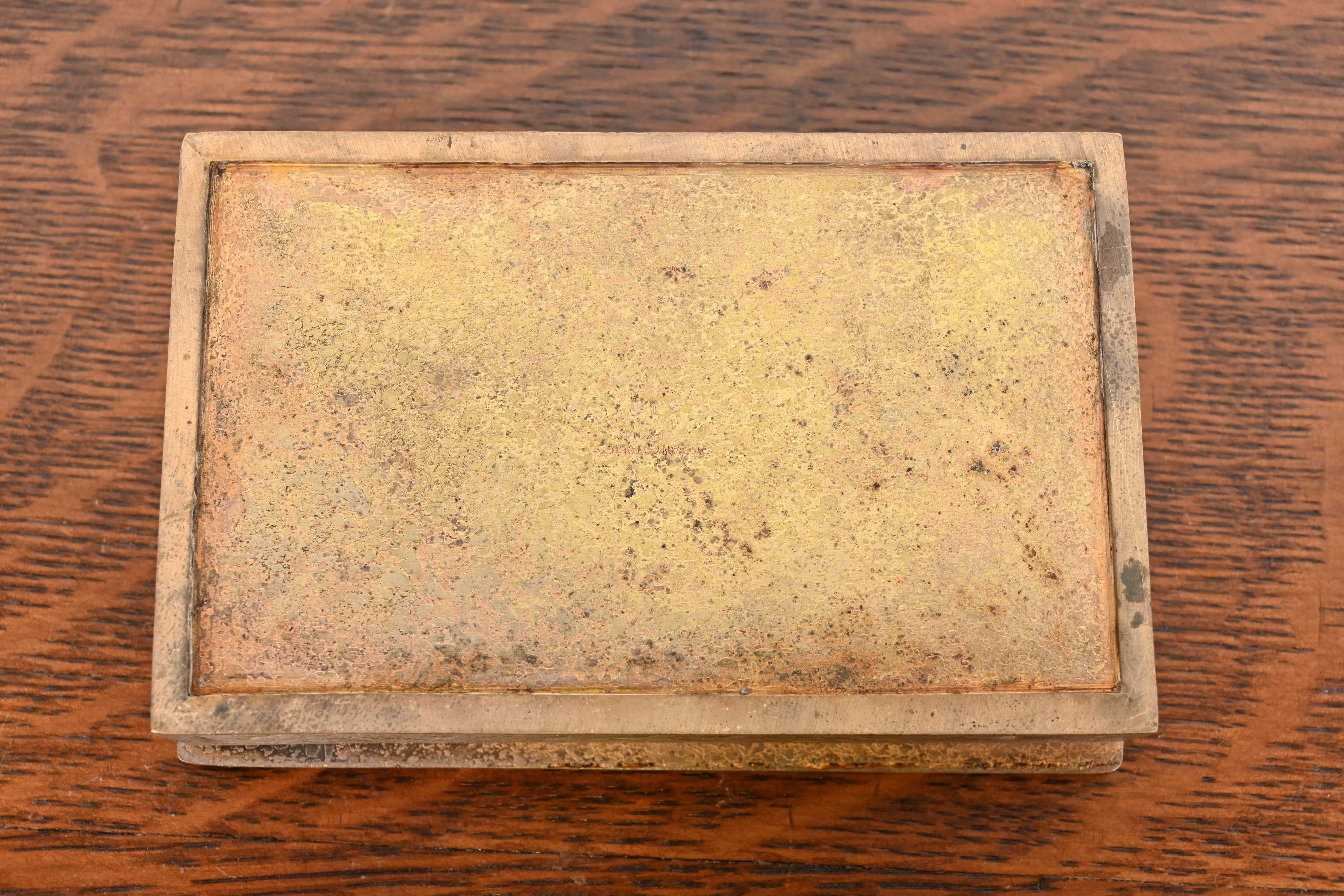 Tiffany Studios New York Zodiac Muster Bronze Doré Box im Angebot 4