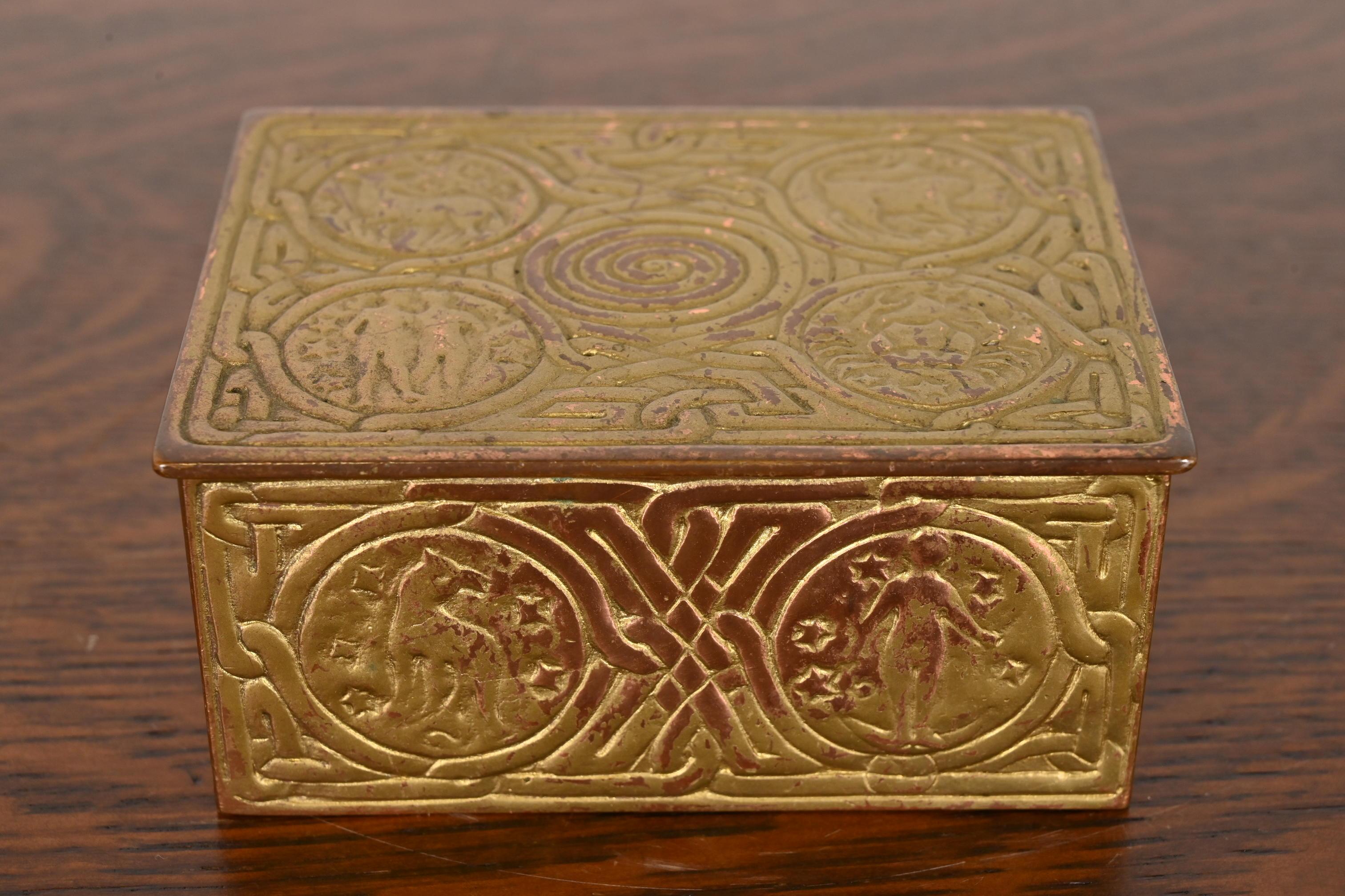 A gorgeous antique Arts & Crafts or Art Deco period gilt bronze 