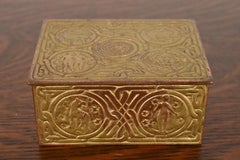Tiffany Studios New York Zodiac Pattern Scatola in bronzo Doré