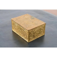 Tiffany Studios New York Zodiac Pattern Bronze Doré Box
