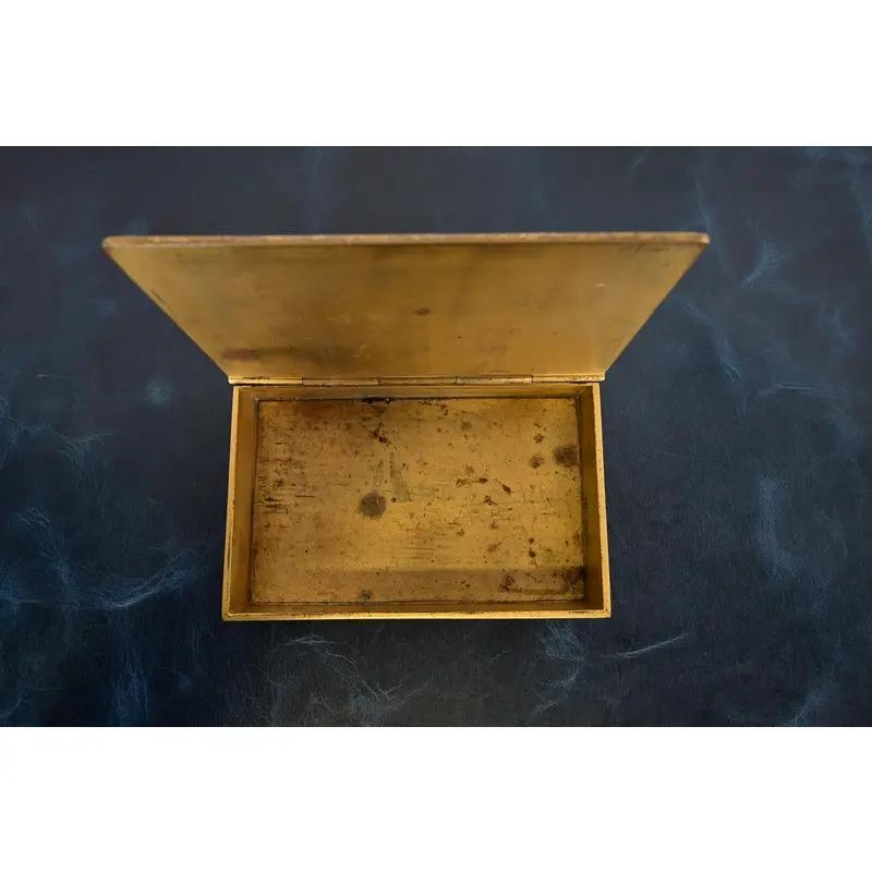Tiffany Studios New York Zodiac Pattern Bronze Doré Box For Sale 3