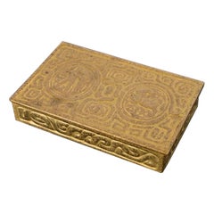 Tiffany Studios New York Zodiac Pattern Bronze Doré Box
