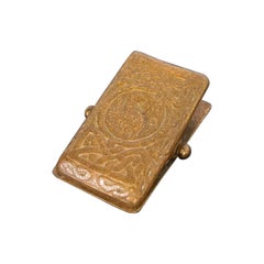 Tiffany Studios New York Zodiac Pattern Bronze Doré Large Paper Clip