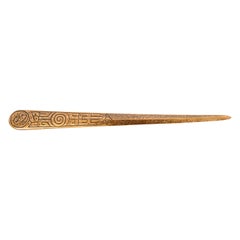 Tiffany Studios New York Zodiac Pattern Bronze Doré Letter Opener