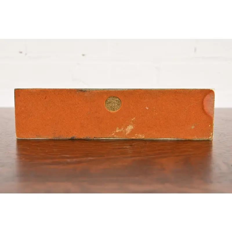 Tiffany Studios New York Zodiac Pattern Bronze Doré Letter Rack For Sale 6