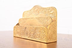 Tiffany Studios New York Zodiac Pattern Bronze Doré Letter Rack