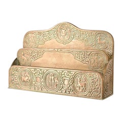 Tiffany Studios New York Zodiac Pattern Bronze Doré Letter Rack