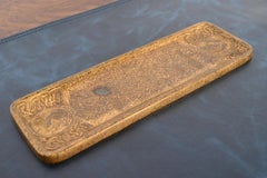 Tiffany Studios New York Zodiac Pattern Bronze Doré Pen Tray