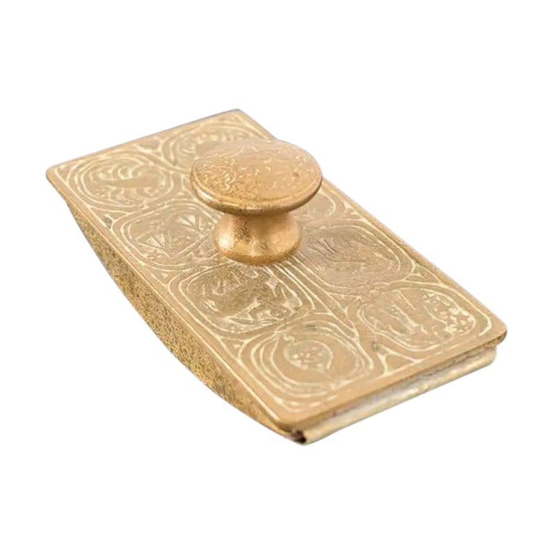 Tiffany Studios New York Zodiac Pattern Bronze Doré Rocker Blotter