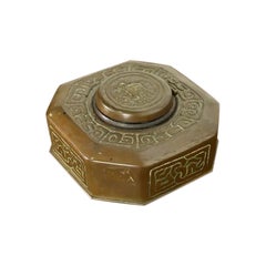 Tiffany Studios New York Zodiac Pattern Bronze Inkwell