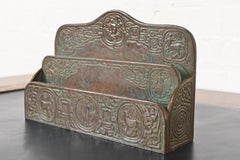 Tiffany Studios New York Zodiac Pattern Bronze Letter Rack