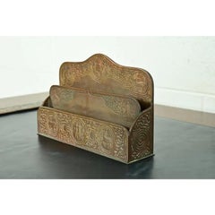 Tiffany Studios New York Zodiac Pattern Bronze Letter Rack