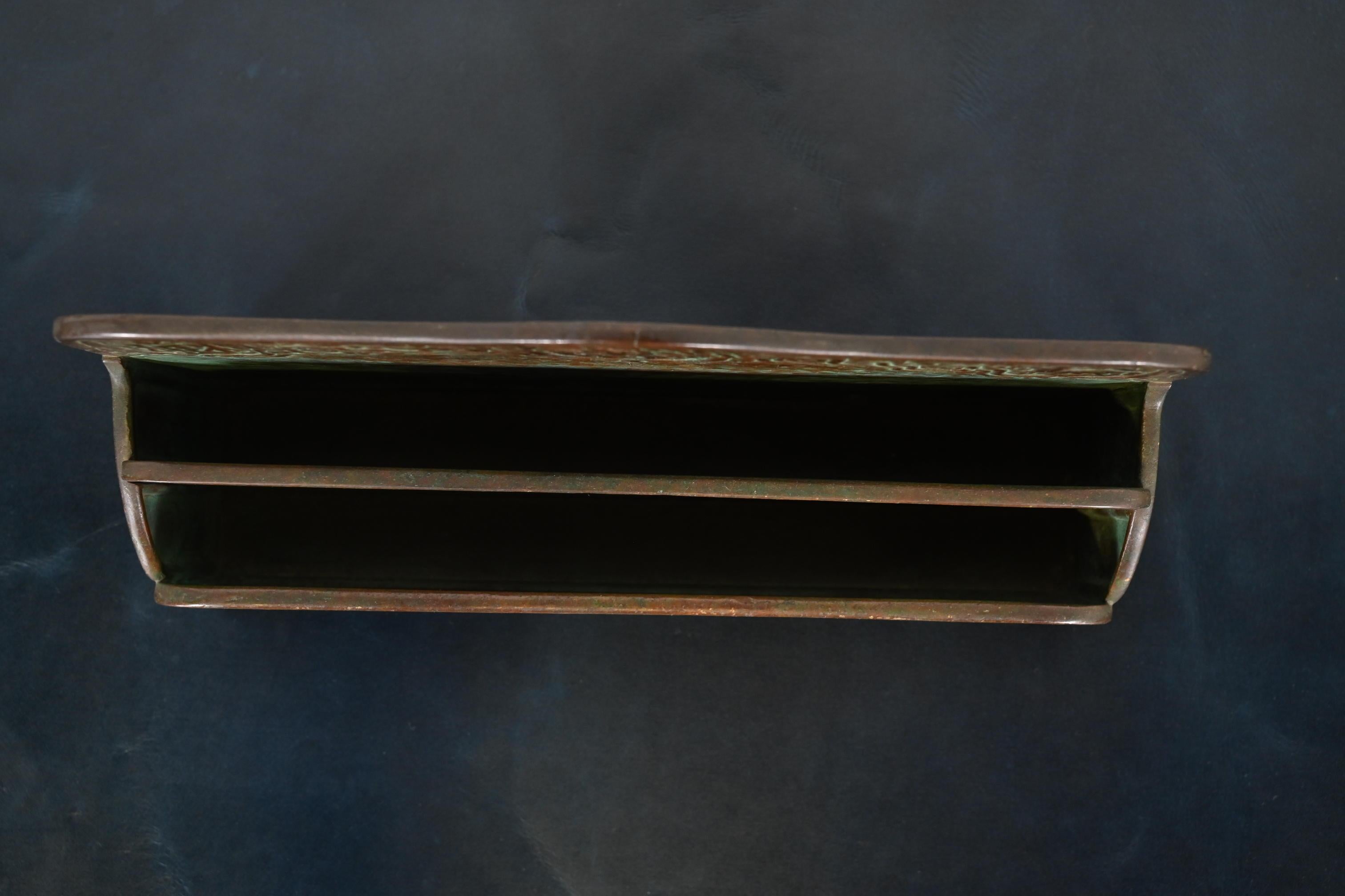 Tiffany Studios New York Zodiac Pattern Bronze Letter Rack For Sale 1