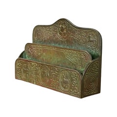 Tiffany Studios New York Zodiac Pattern Bronze Letter Rack