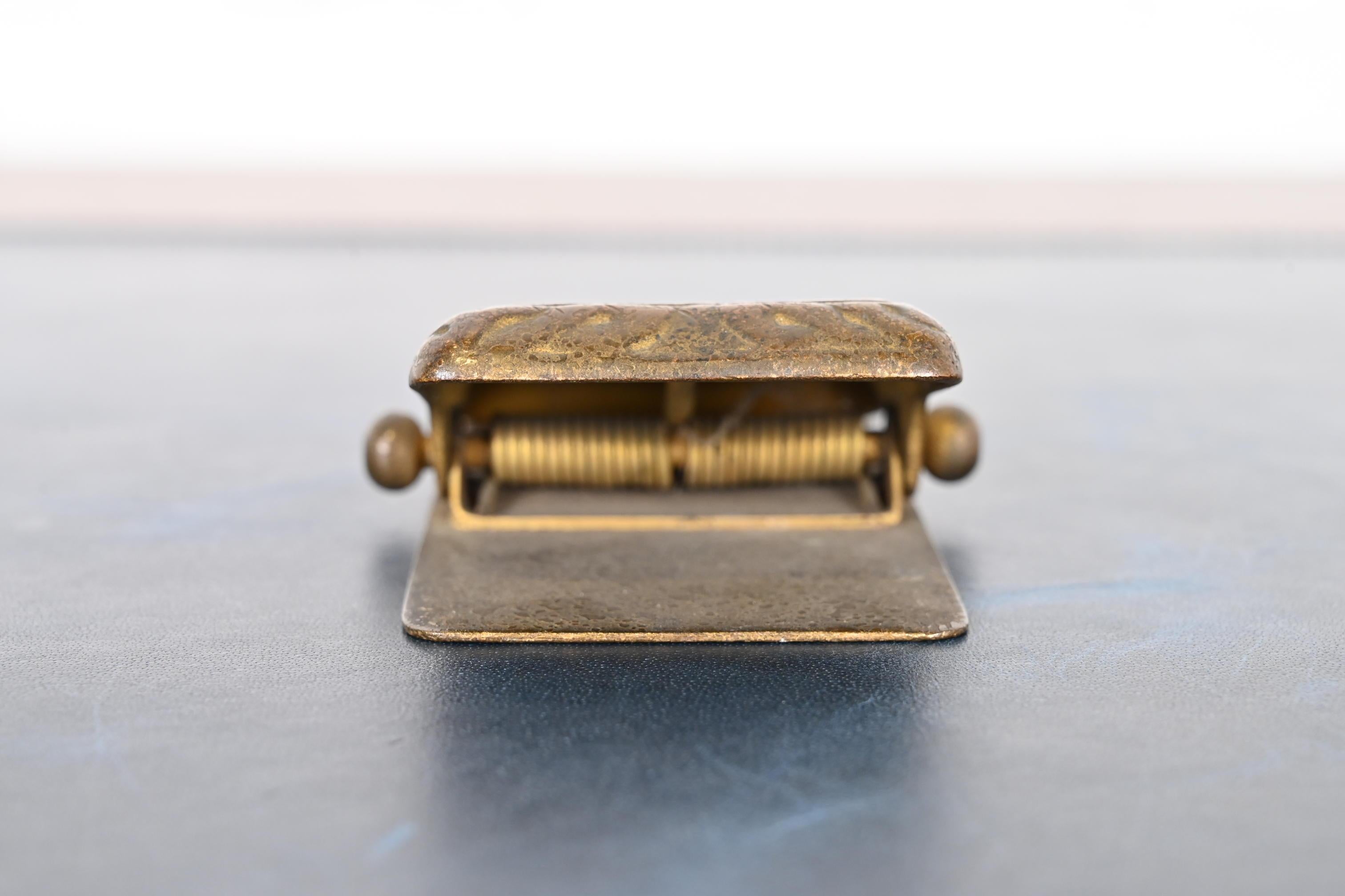 Tiffany Studios New York Zodiac Pattern Bronze Paper Clip in vendita 1