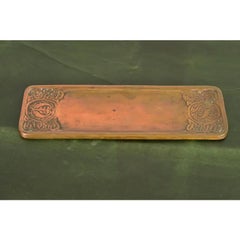 Tiffany Studios New York Zodiac Pattern Bronze Pen Tray