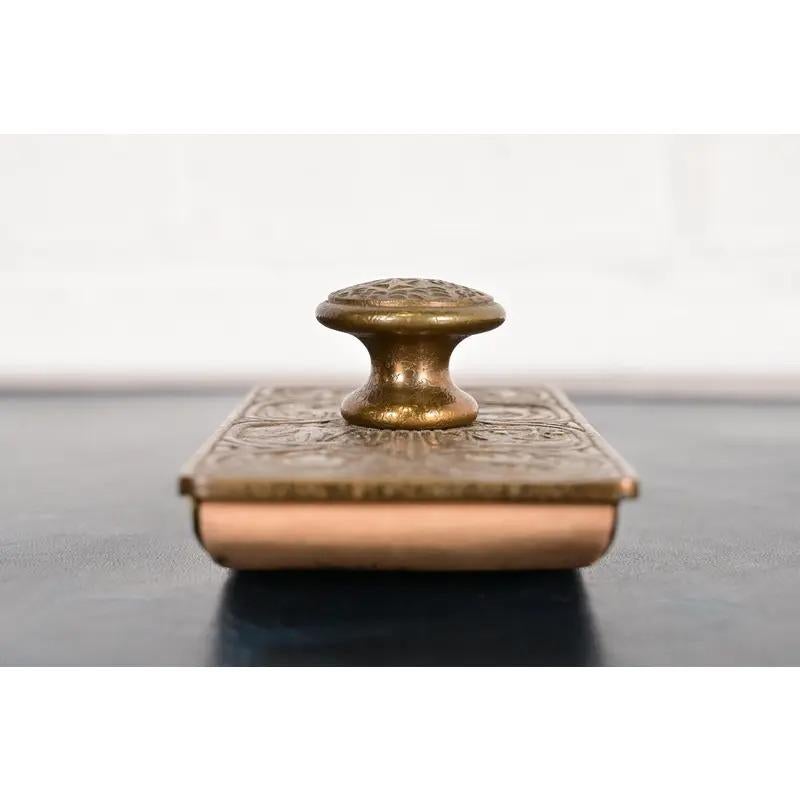 Tiffany Studios New York Zodiac Muster Bronze Rocker Blotter (20. Jahrhundert) im Angebot