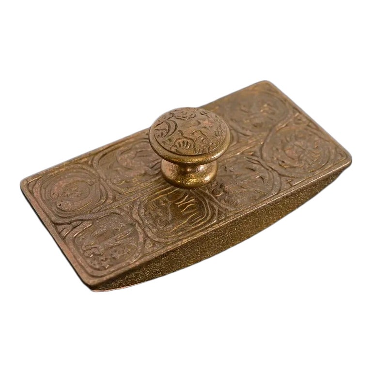Tiffany Studios New York Zodiac Pattern Bronze Rocker Blotter