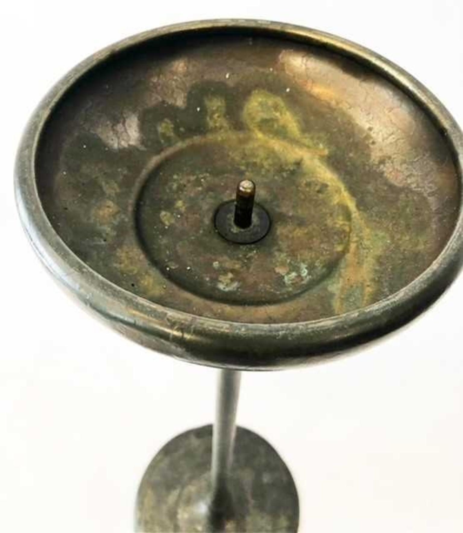 Tiffany Studios Patinated Bronze Standing Ash Receiver For Sale 1