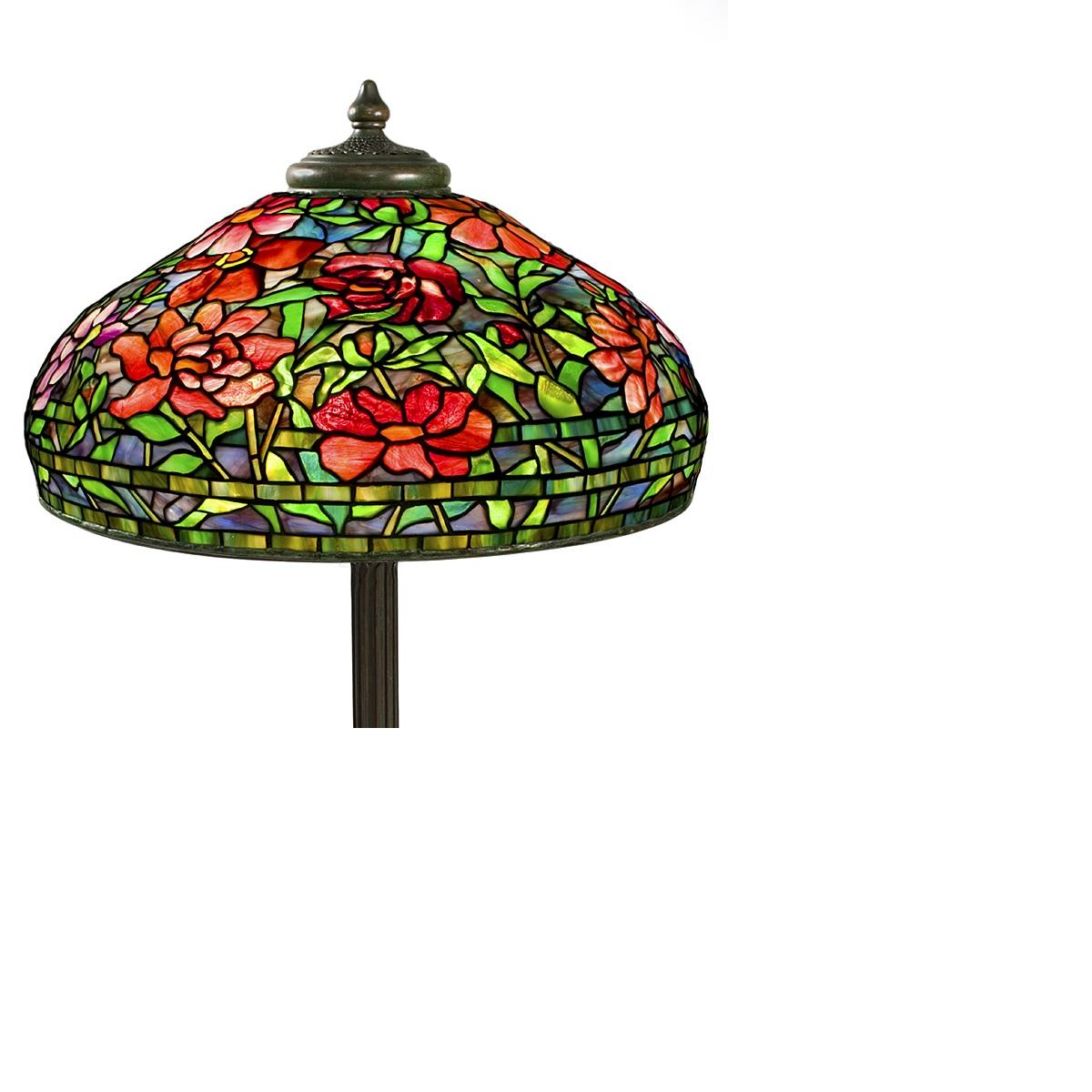 tiffany peony lamp