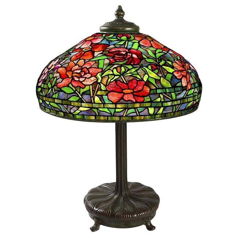 Tiffany Studios "Peony" Table Lamp at 1stDibs | tiffany peony lamp ...