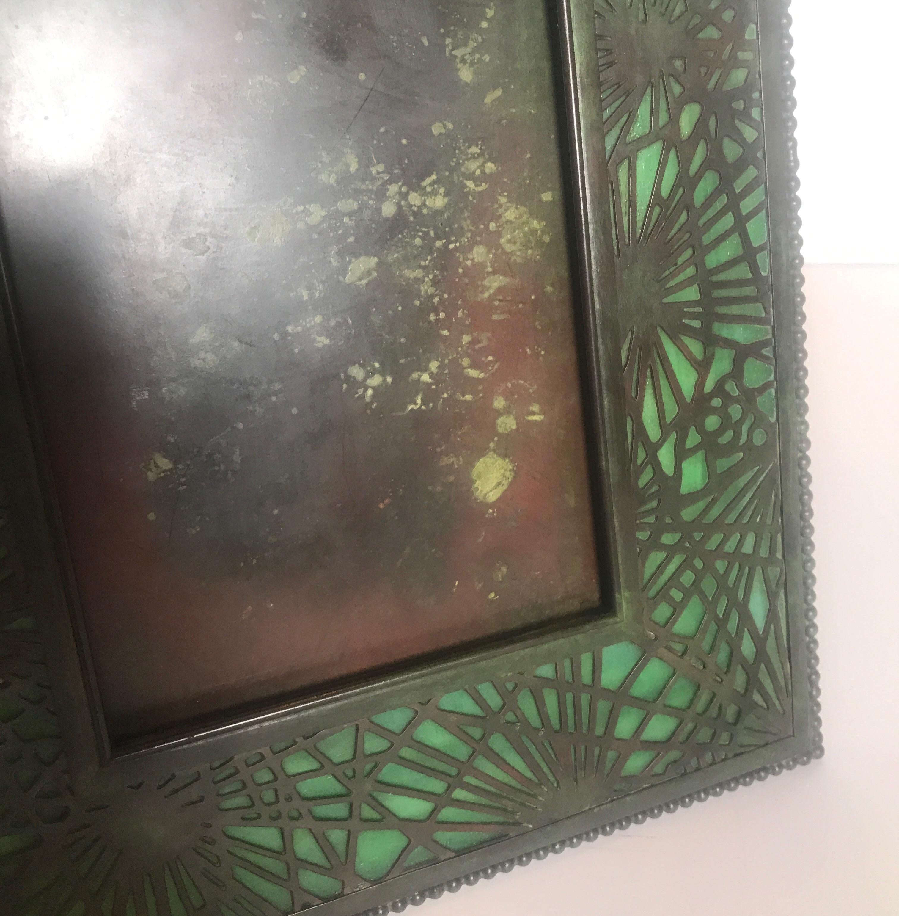 Tiffany Studios Pine Needle Patinated Bronze Picture Frame 2