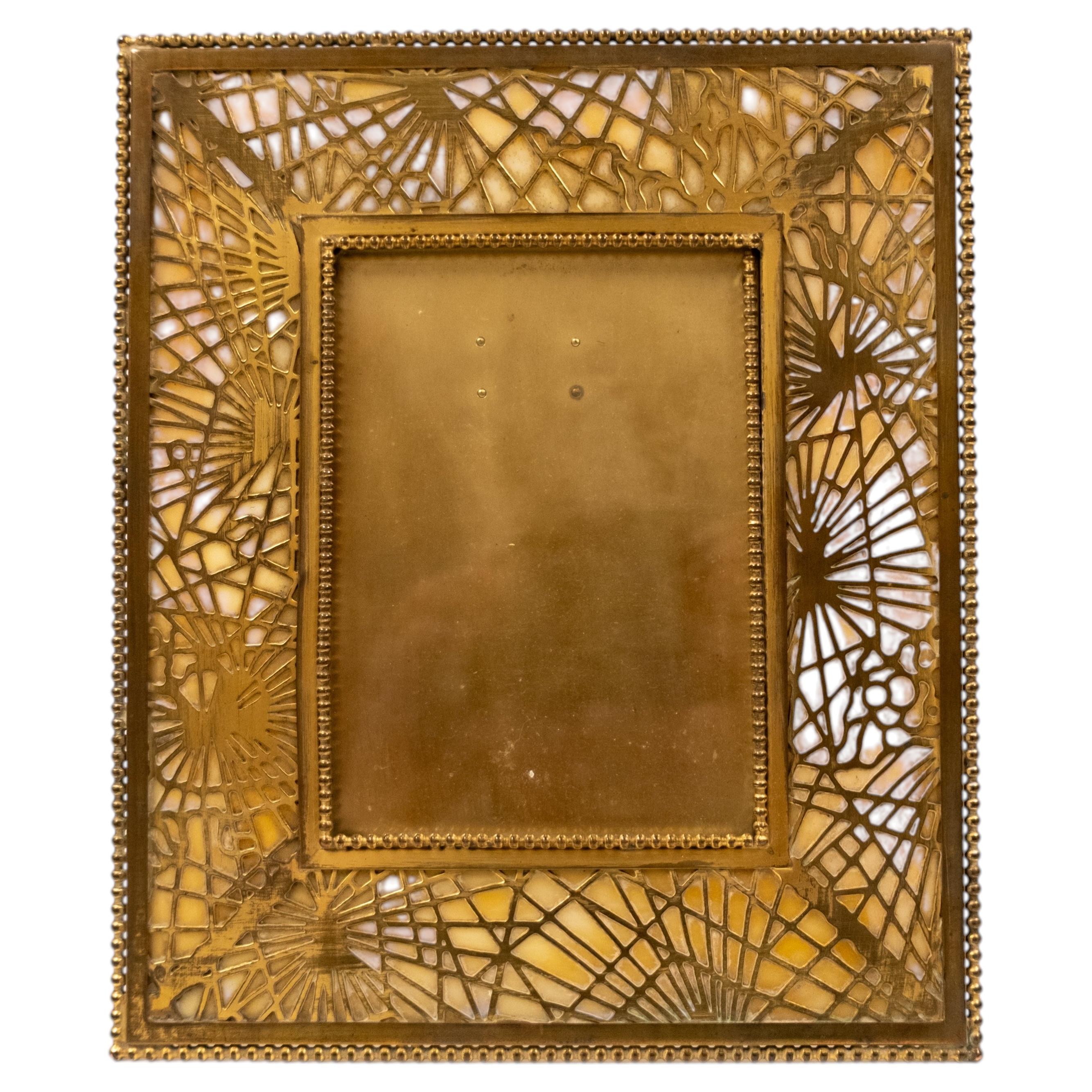 Tiffany Studios Pine Needle Picture Frame, Model 947 For Sale