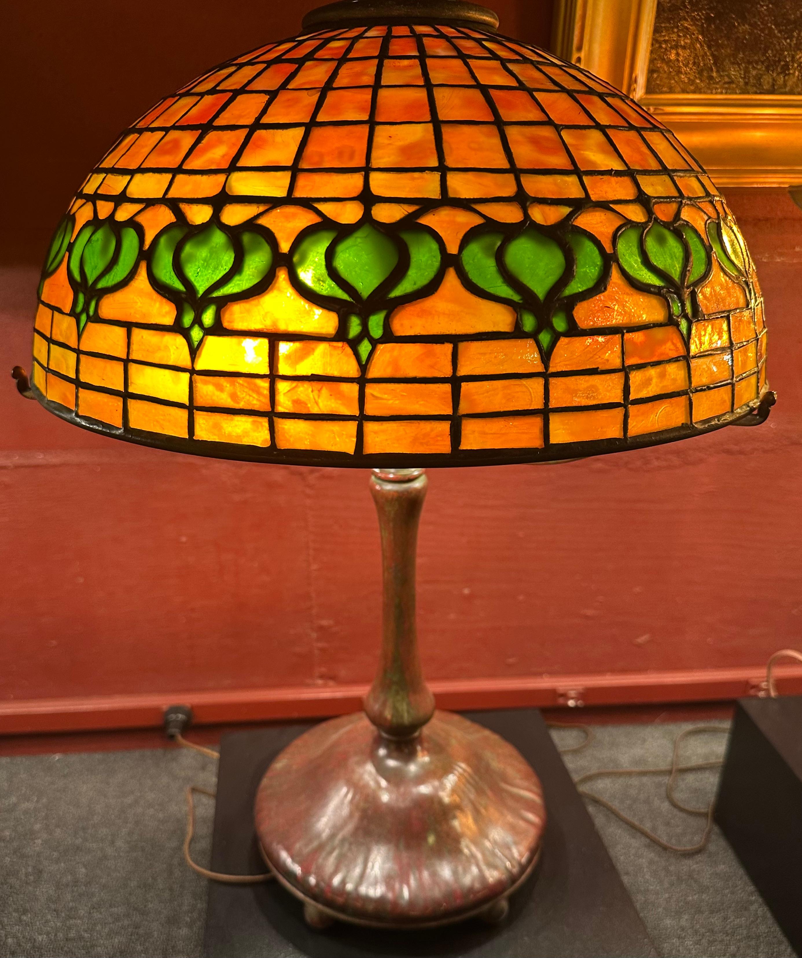 20th Century Tiffany Studios Pomegranate Table Lamp