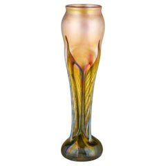 Tiffany Studios Pulled Feather Favrile Glass Vase Tiffany Studios Pulled Feather Favrile Glass Vase