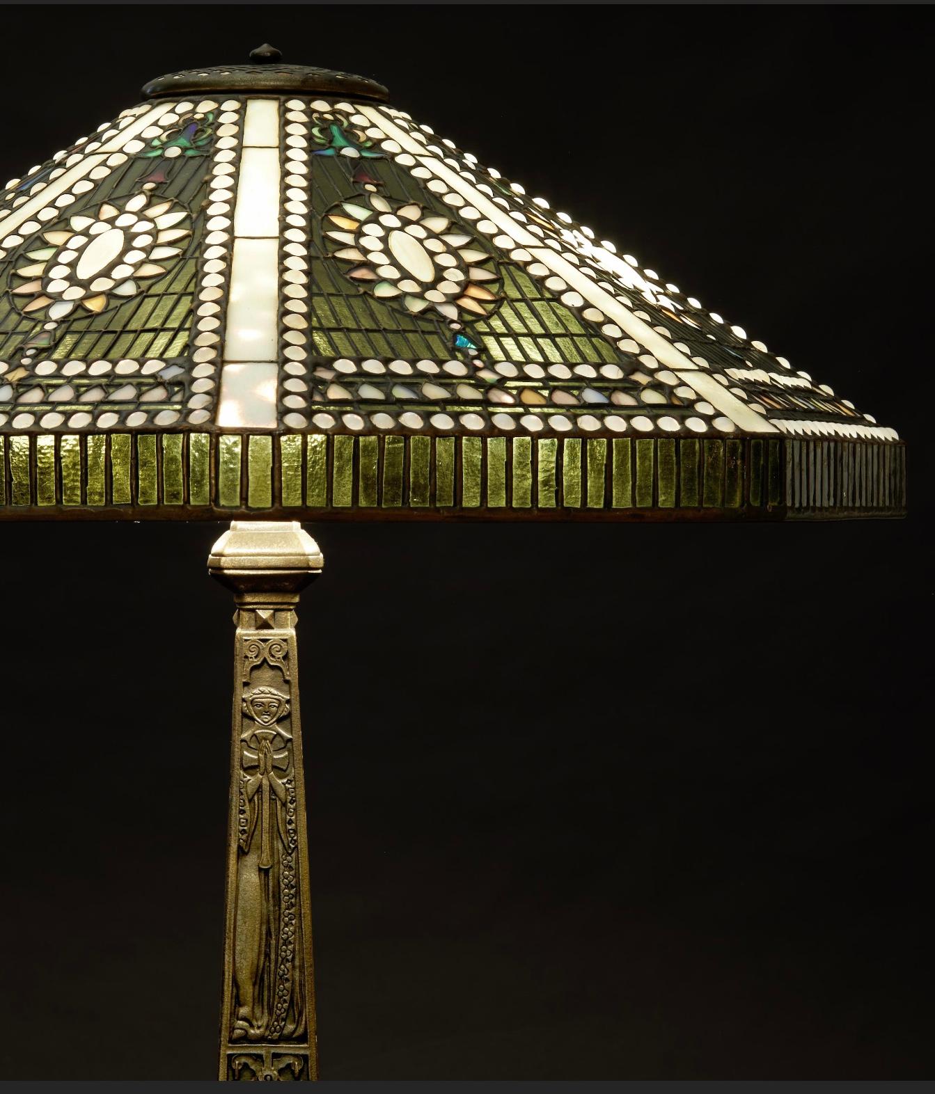 Tiffany Studios Rare Empire Jewel Table Lamp For Sale 2