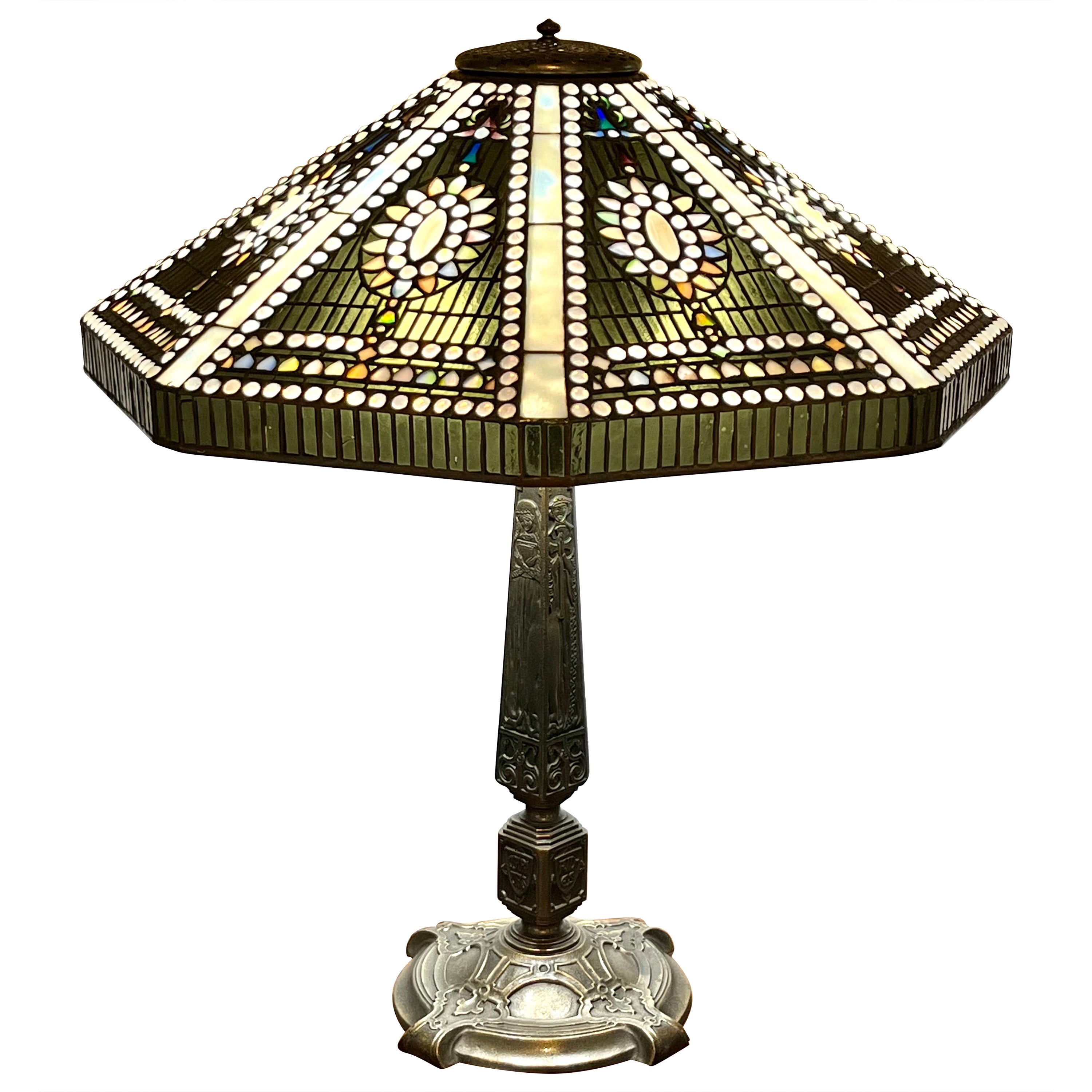 Rara Lámpara de Mesa Joya Imperio de Tiffany Studios en venta