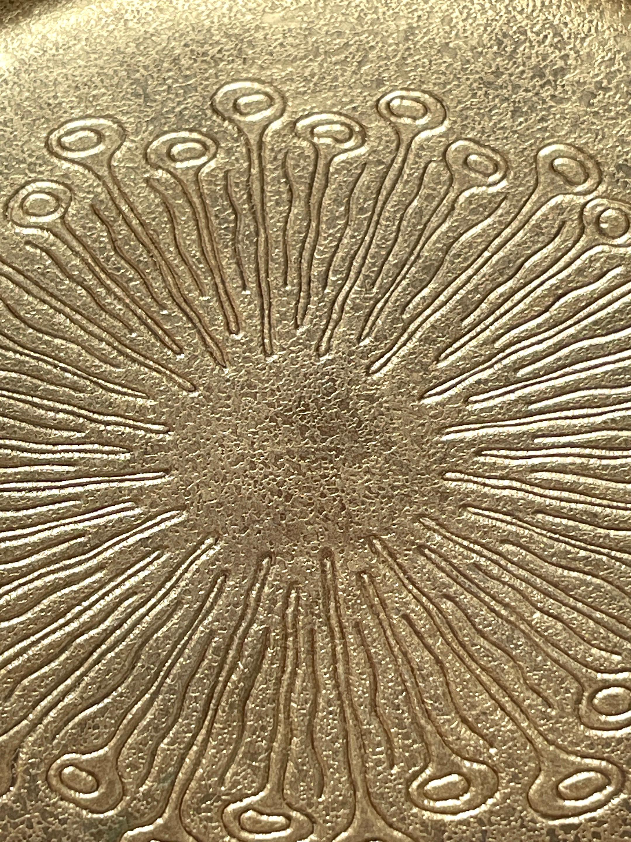 Doré Tiffany Studios « Sea Anemone » bronze doré  Compotier/Tazza New York n° 1732 en vente