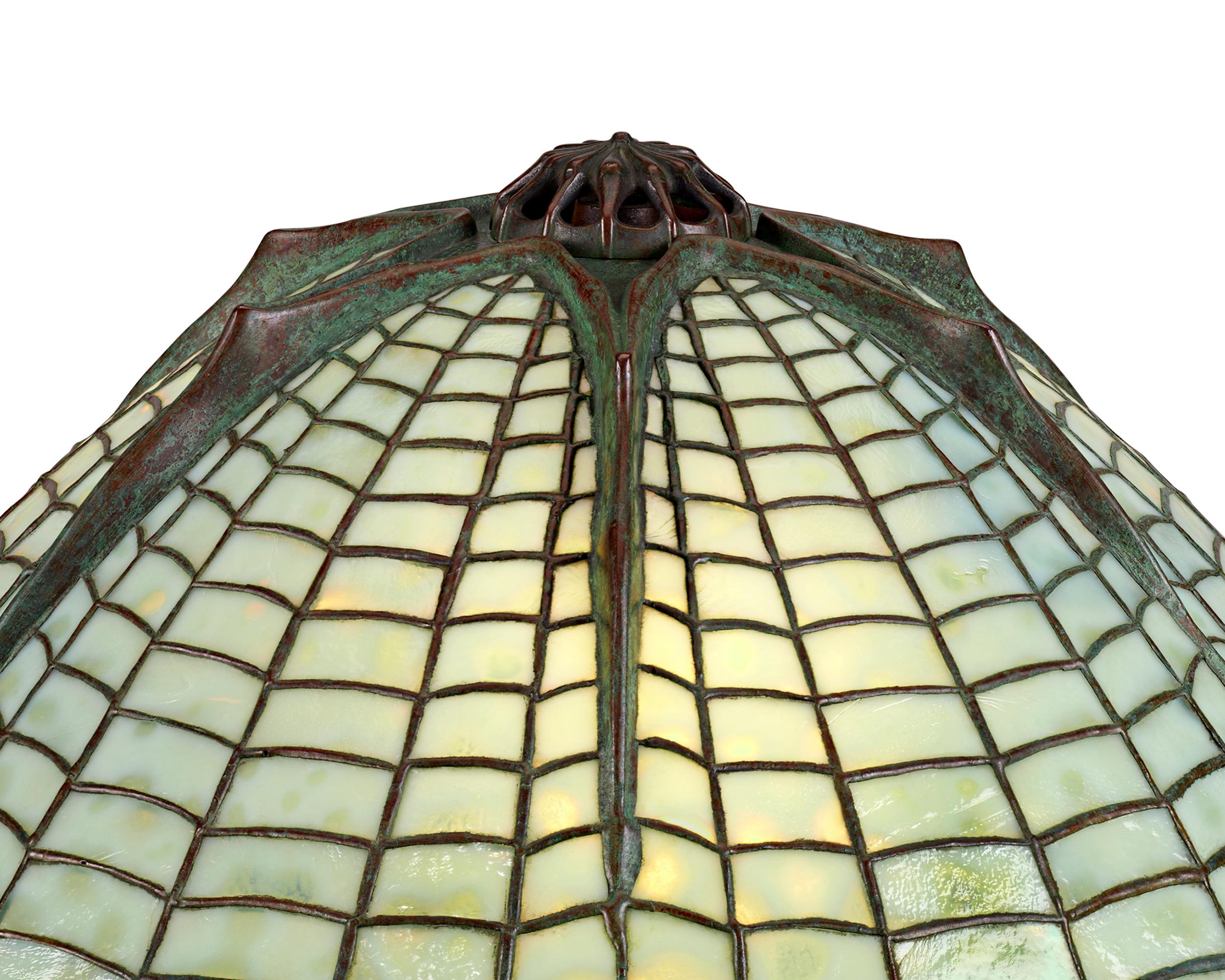 Art Nouveau Tiffany Studios Spider Lamp For Sale