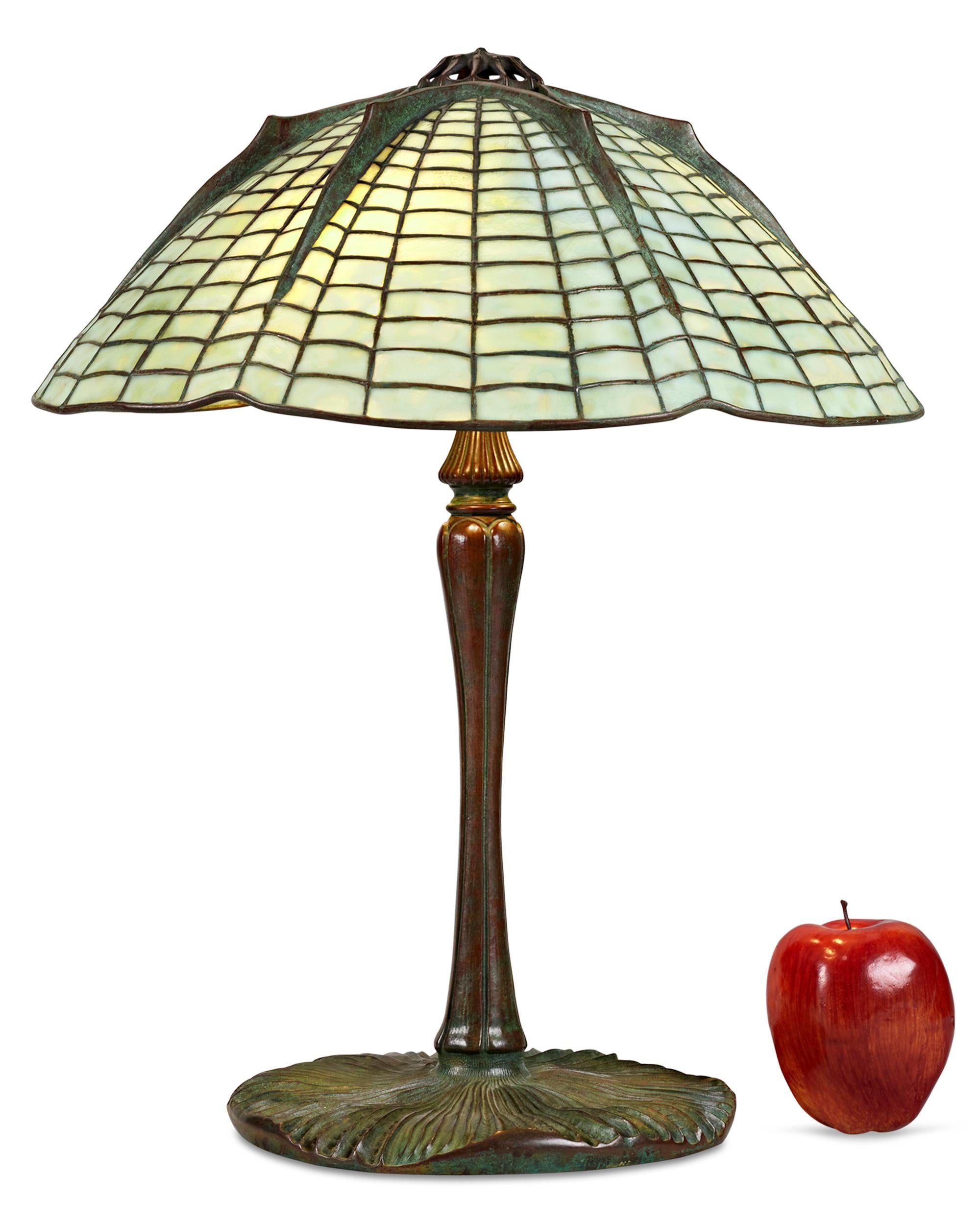 American Tiffany Studios Spider Lamp For Sale