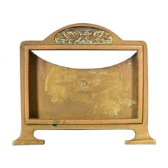 Tiffany Studios Style Antique Arts & Crafts Bronze Desk Calendar Frame