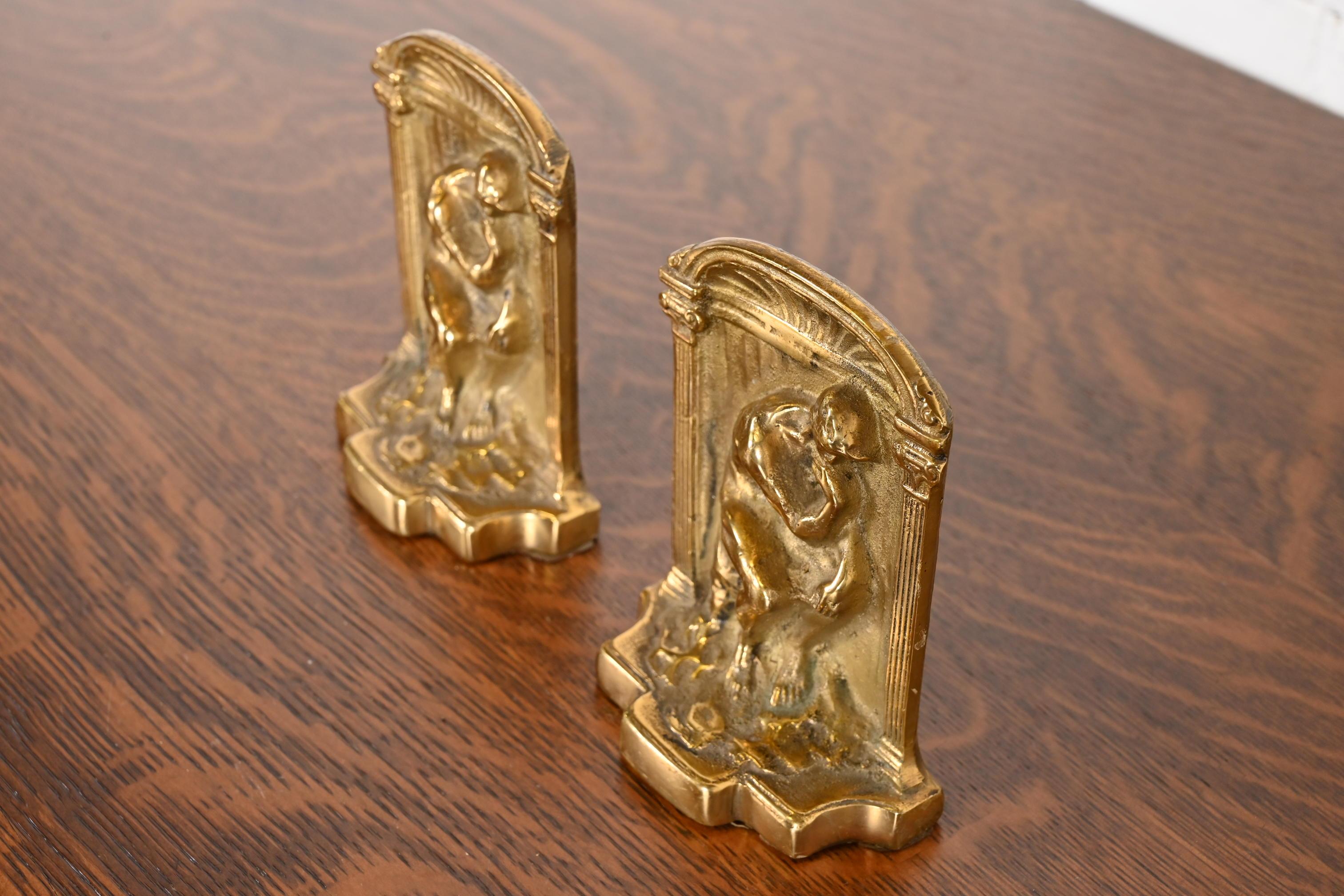 Tiffany Studios Style Art Deco Bronze Doré 