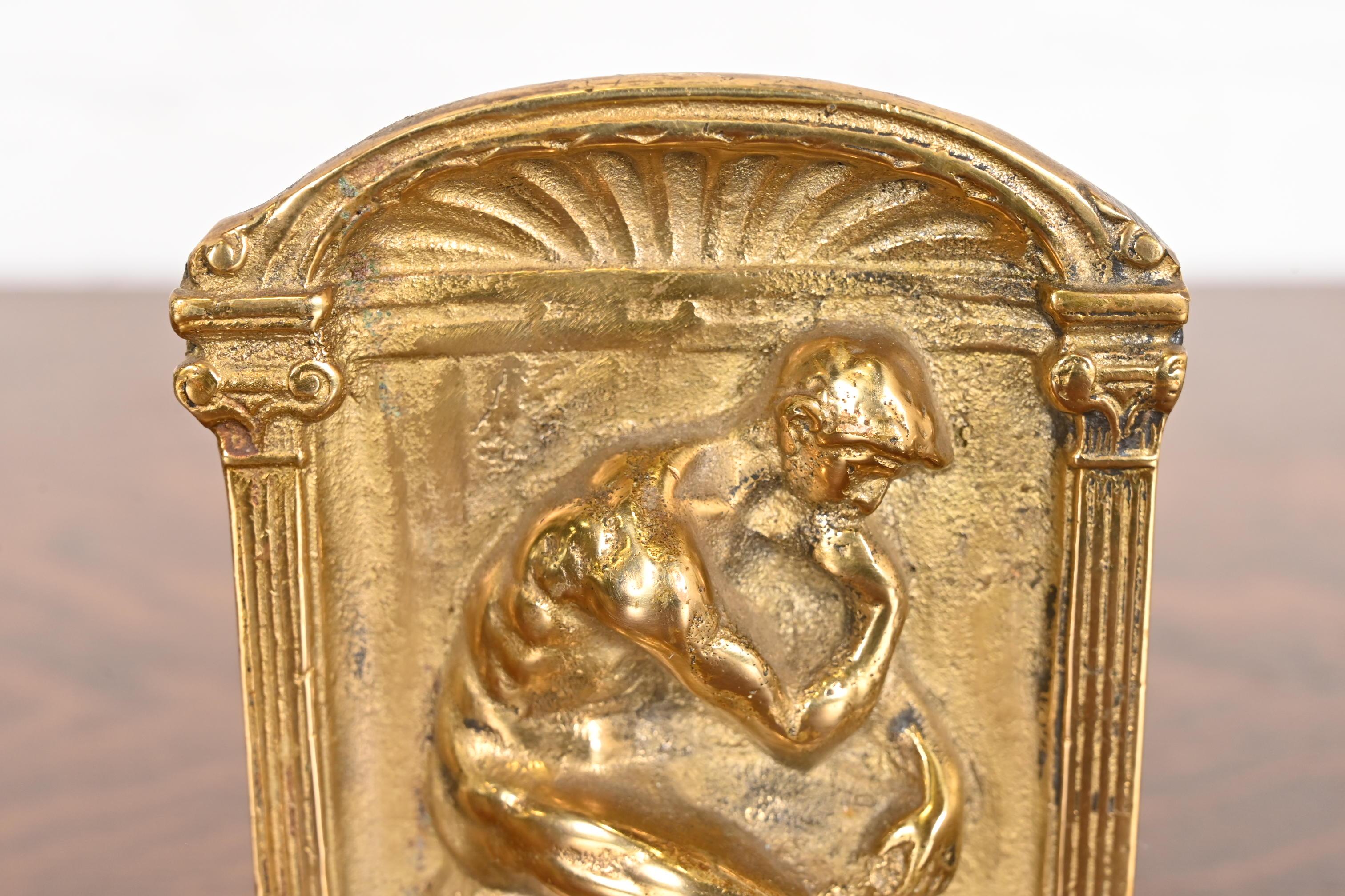 Tiffany Studios Style Art Deco Bronze Doré 