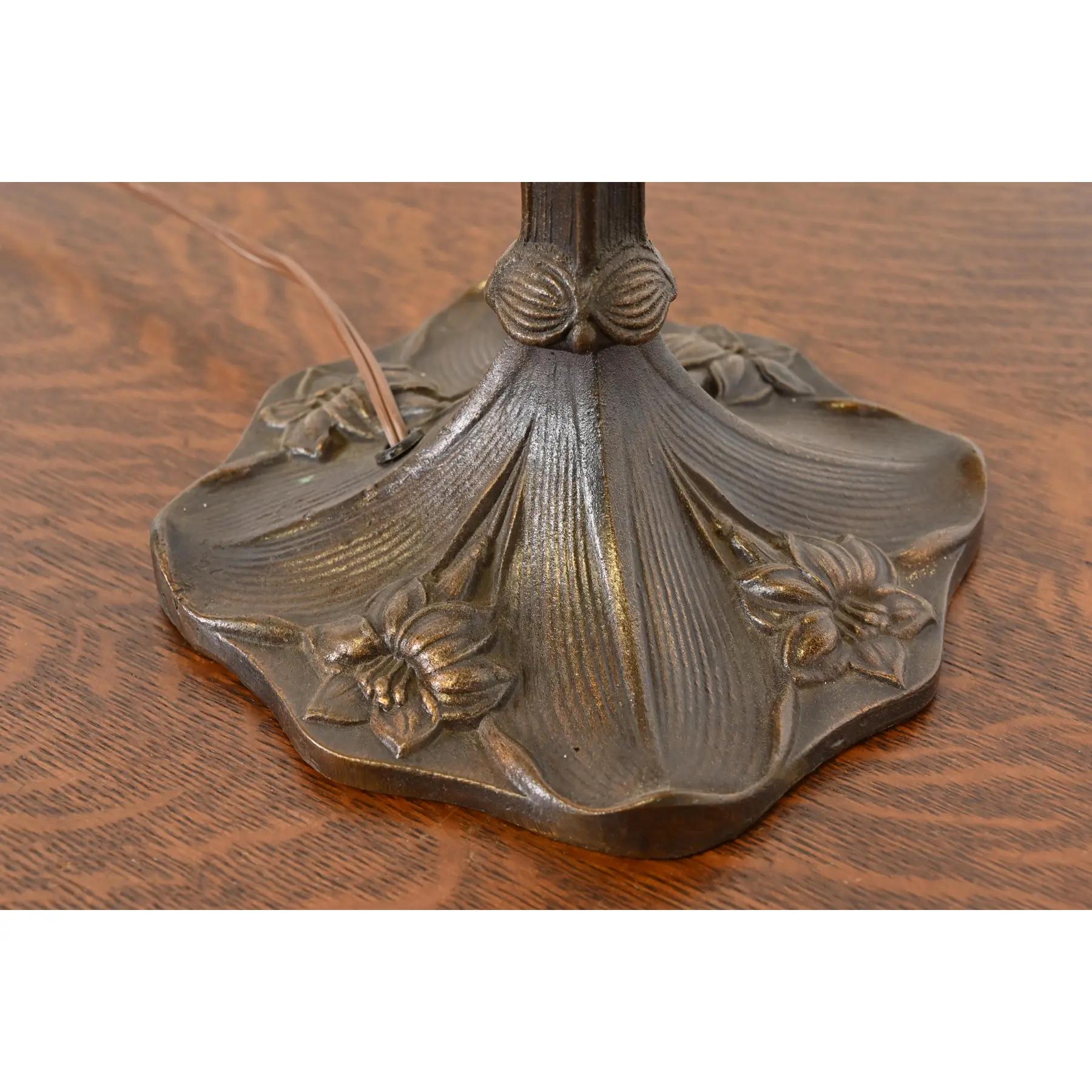 Tiffany Studios Style Art Nouveau Bronze Counterbalance Desk Lamp For Sale 6