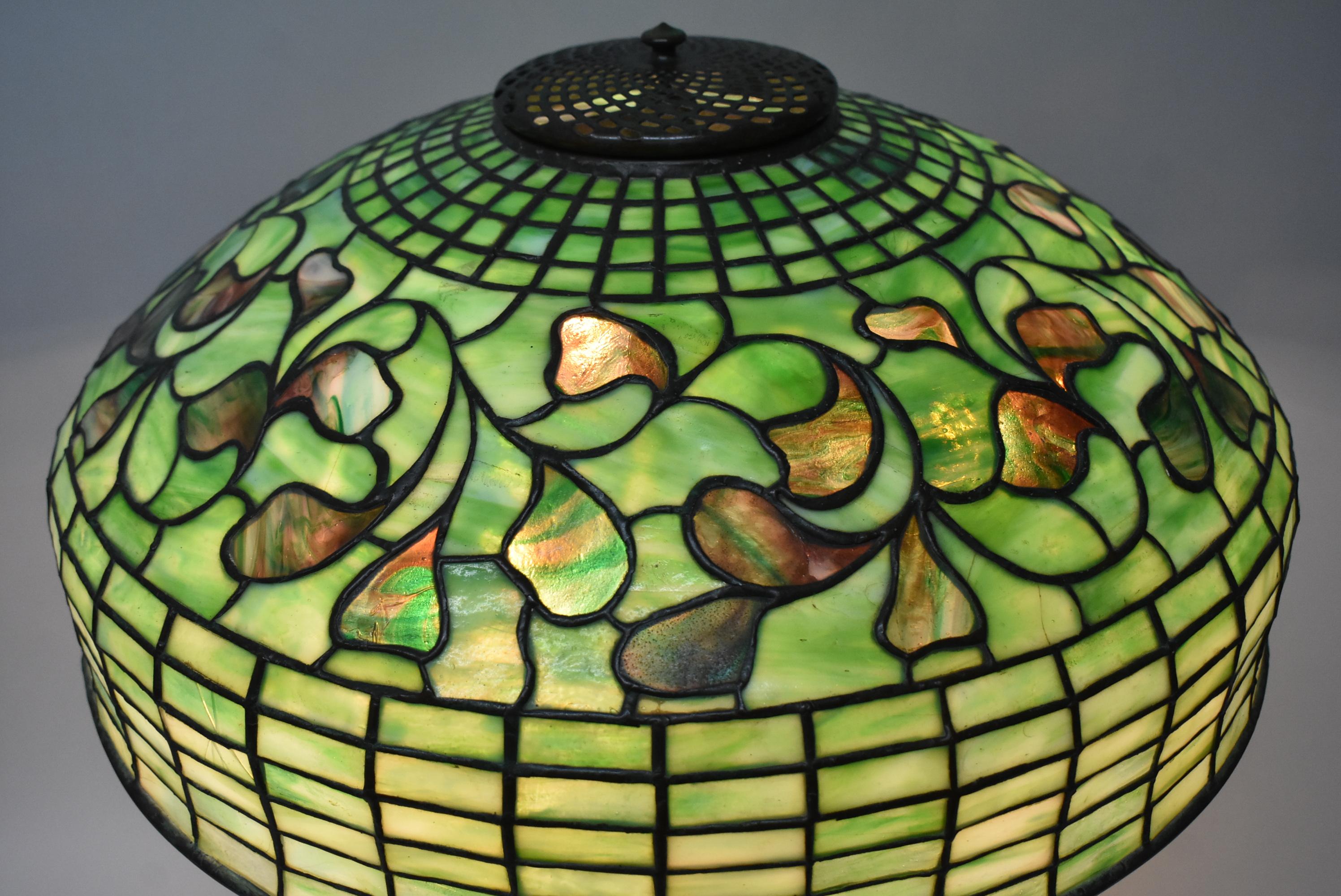Tiffany Studios Lampe en verre au plomb 