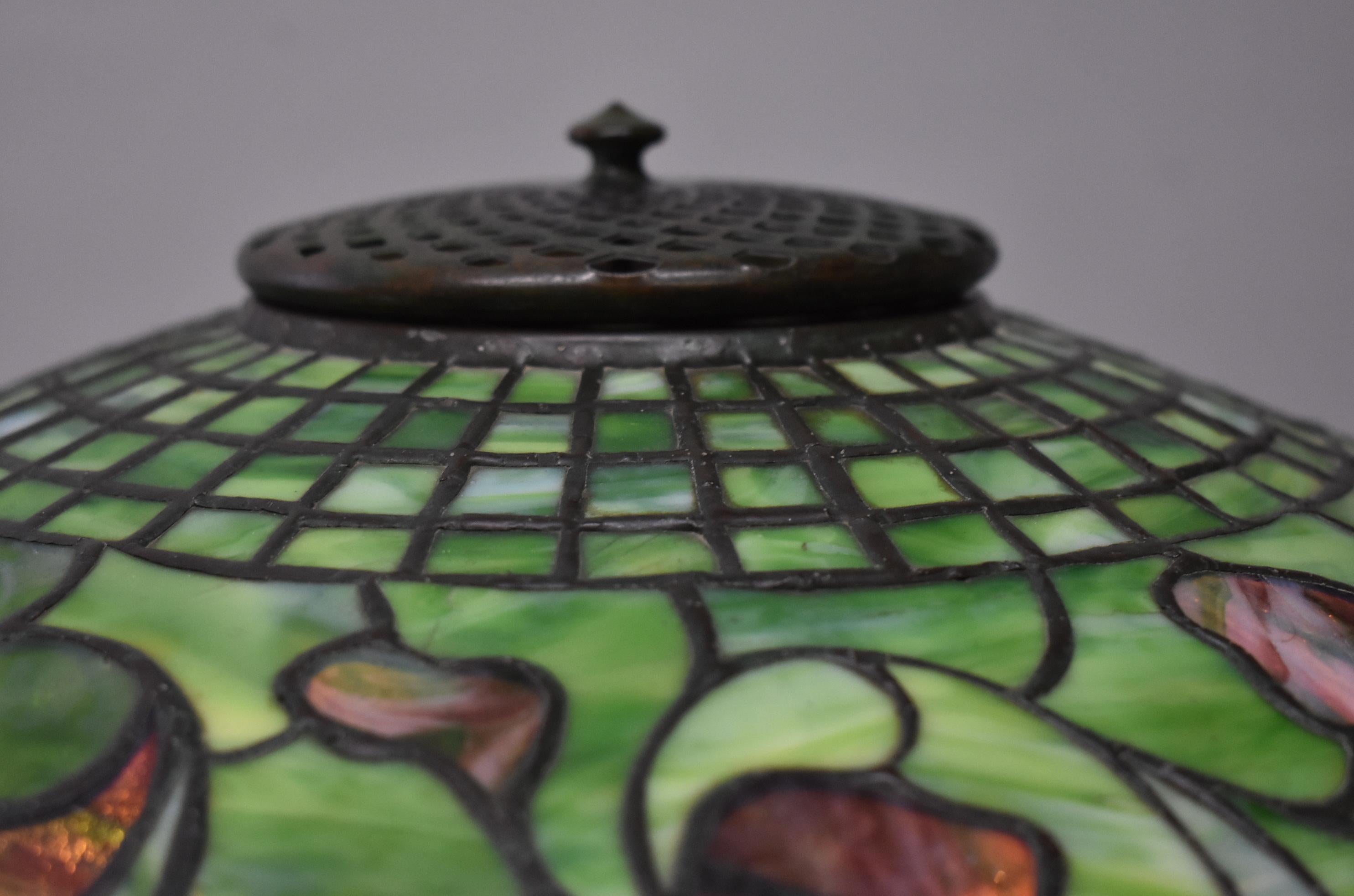 Tiffany Studios Lampe en verre au plomb 