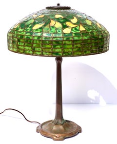 Tiffany Studios Swirling Lemon Leaf Table Lamp