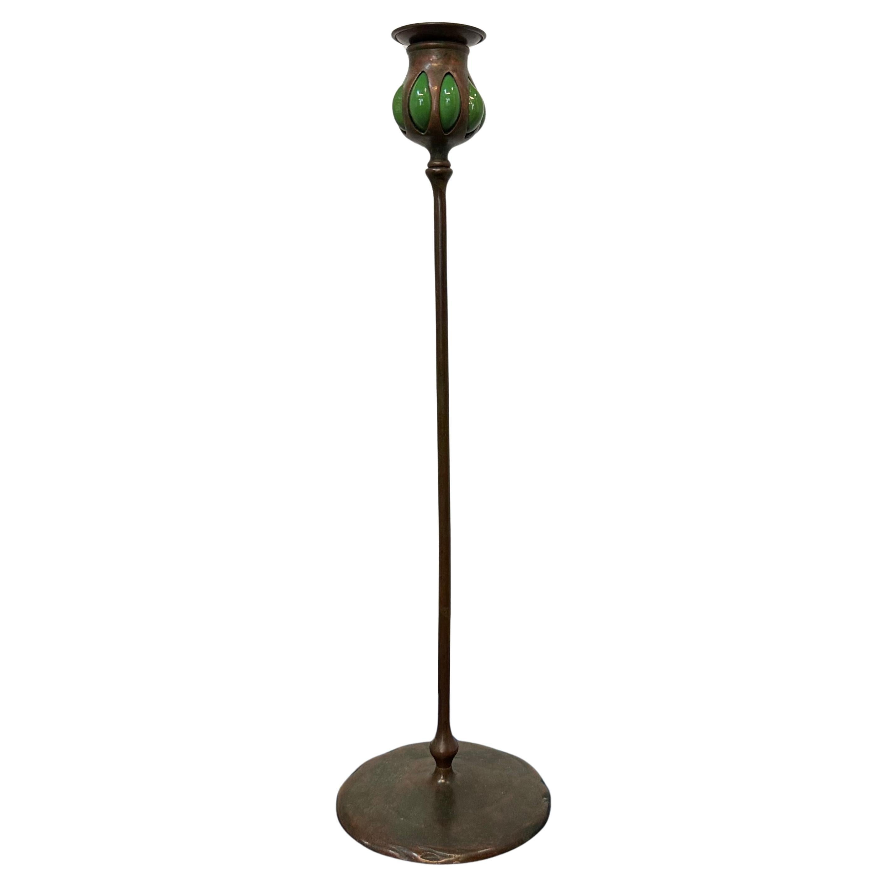 Tiffany Studios Tall Blown Out Candlestick For Sale