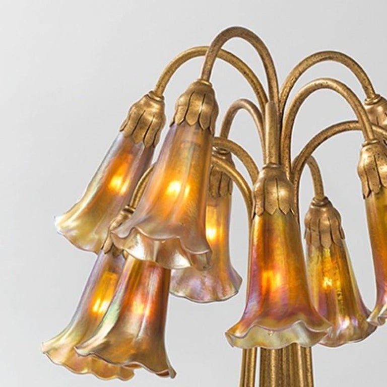American Tiffany Studios “Ten-Light Lily” Table Lamp