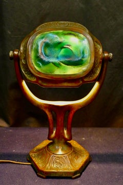 Tiffany Studios Turtleback Desk Lamp in the Zodiac Pattern