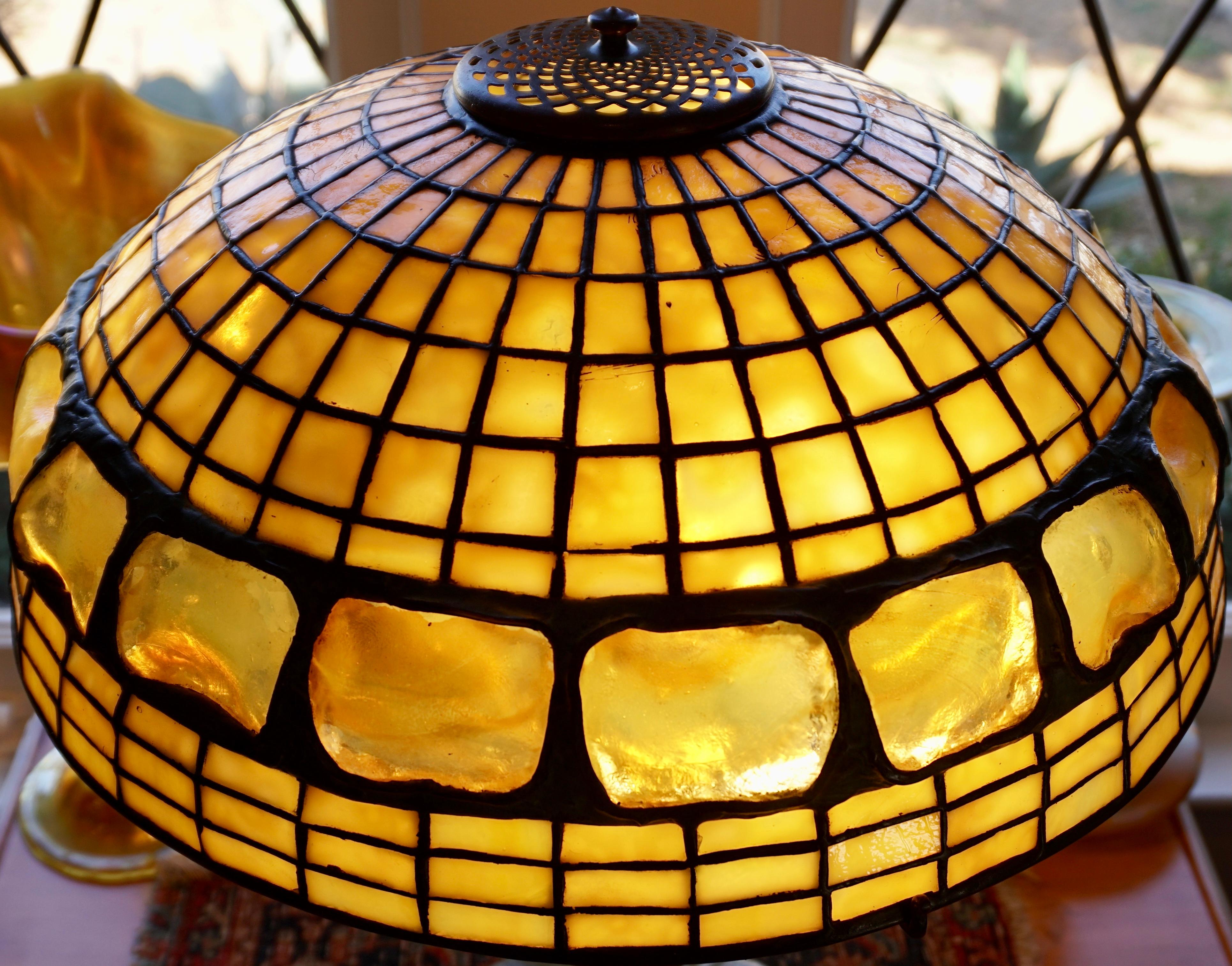 Early 20th Century Tiffany Studios Turtleback Table Lamp