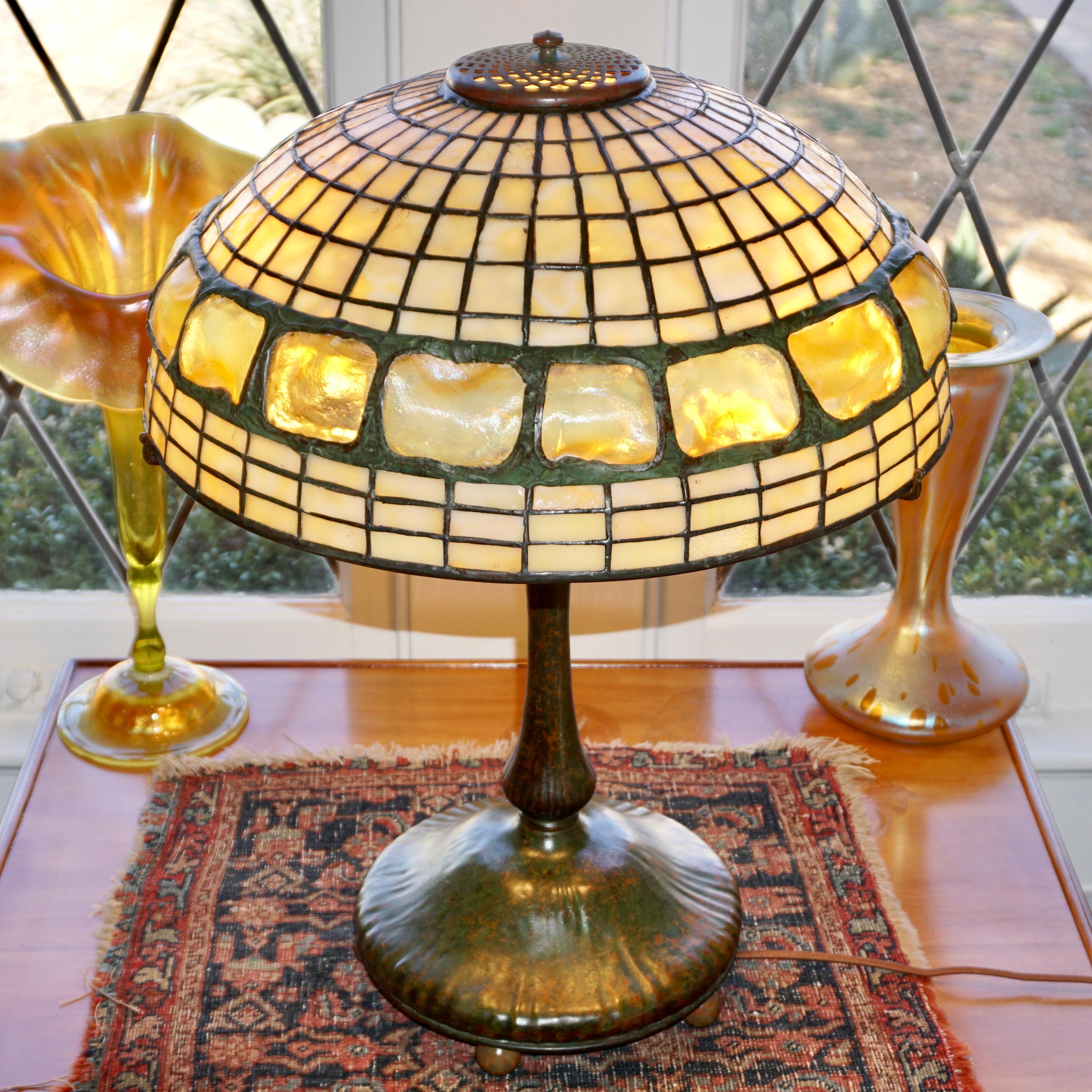 American Tiffany Studios Turtleback Table Lamp