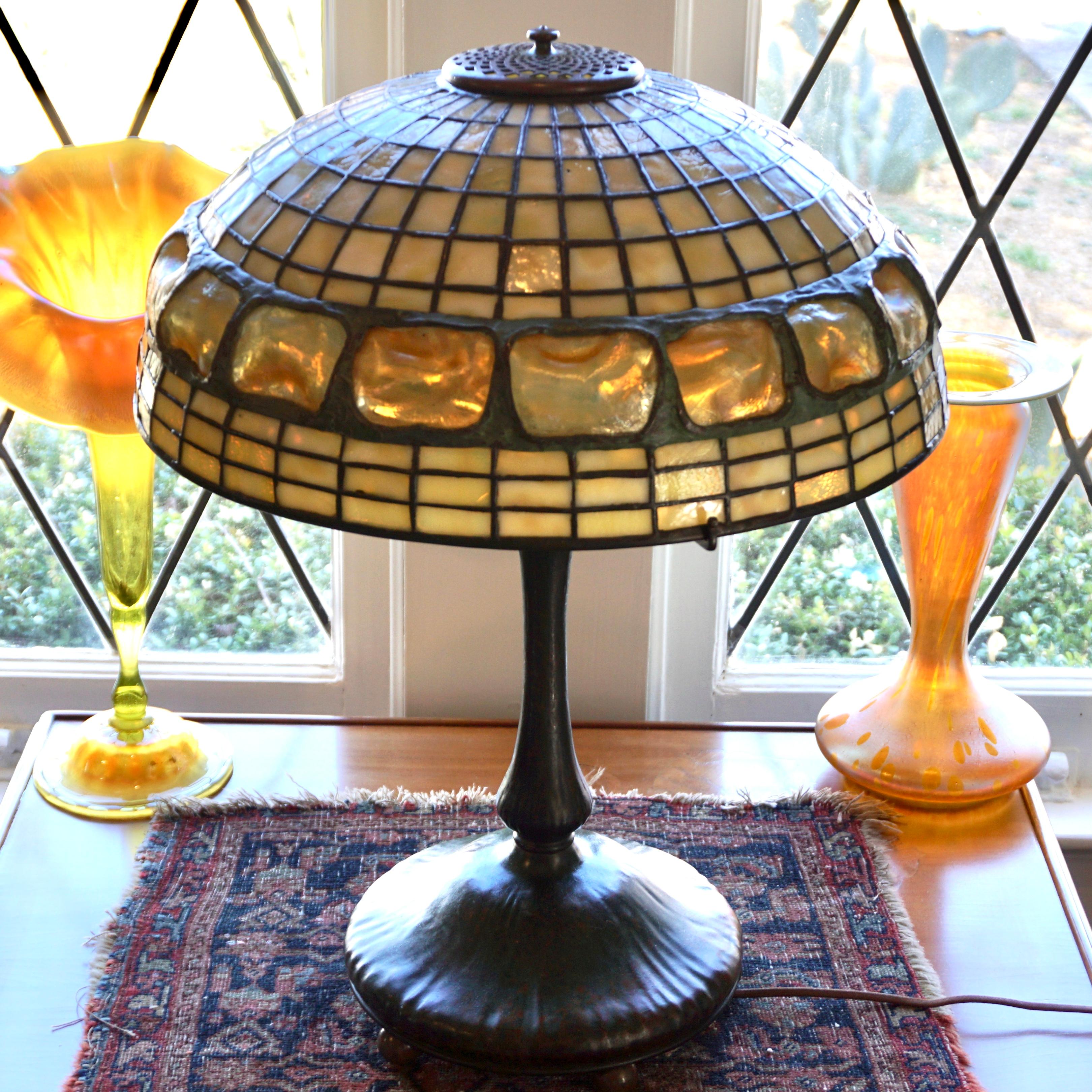 Tiffany Studios Turtleback Table Lamp In Good Condition In Dallas, TX